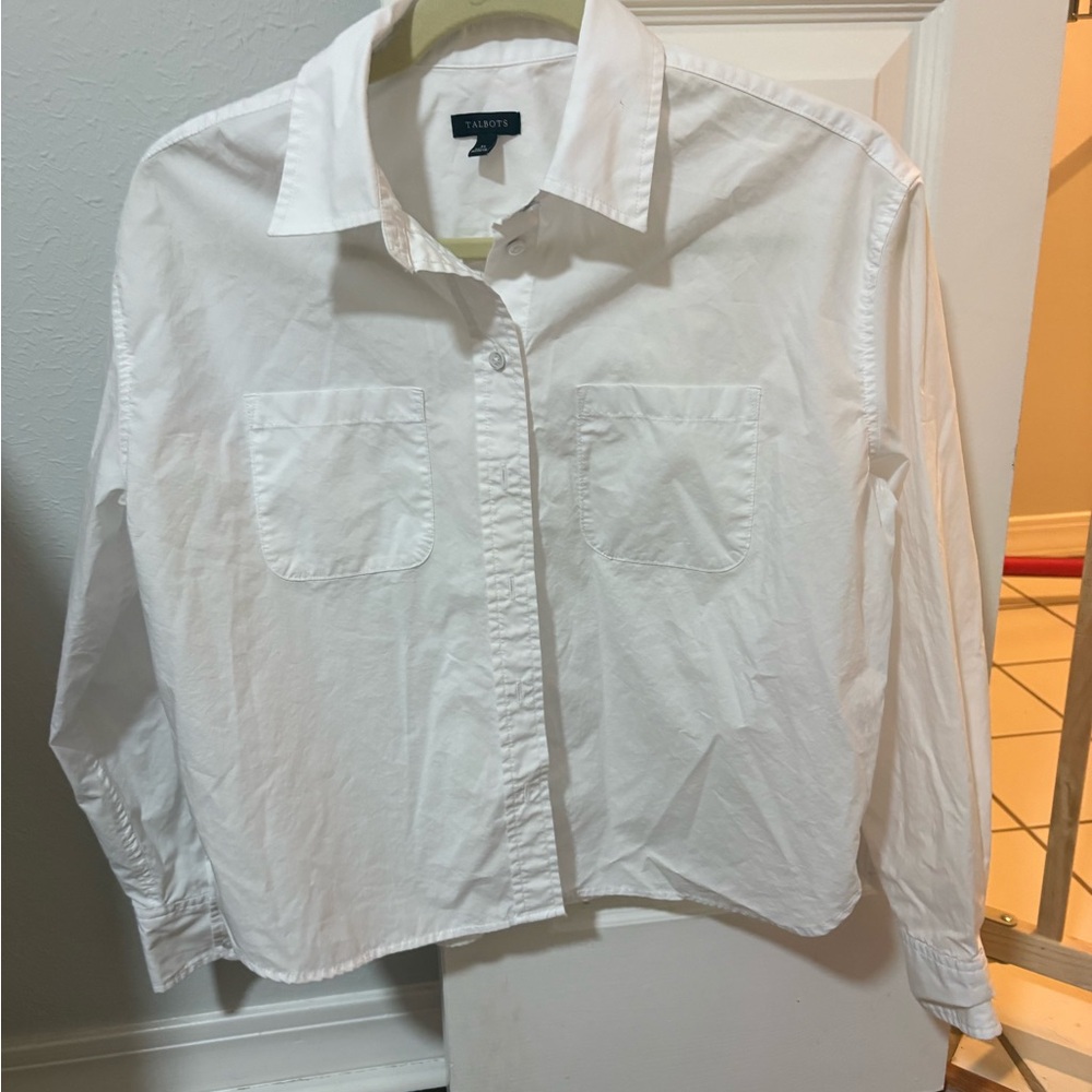 Talbots Crisp White Collared Shirt